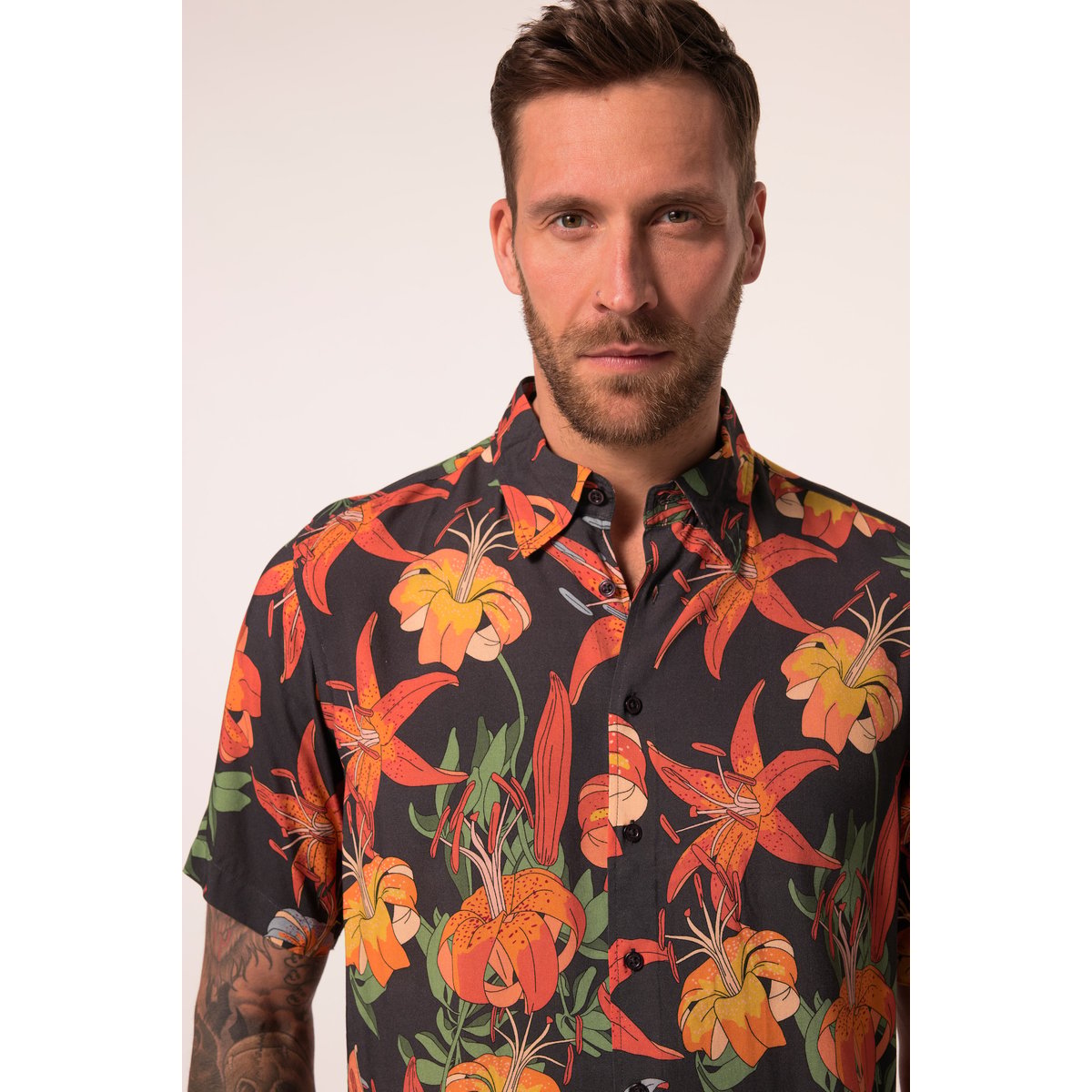 Chemise imprimé all-over anthracite, JP1880