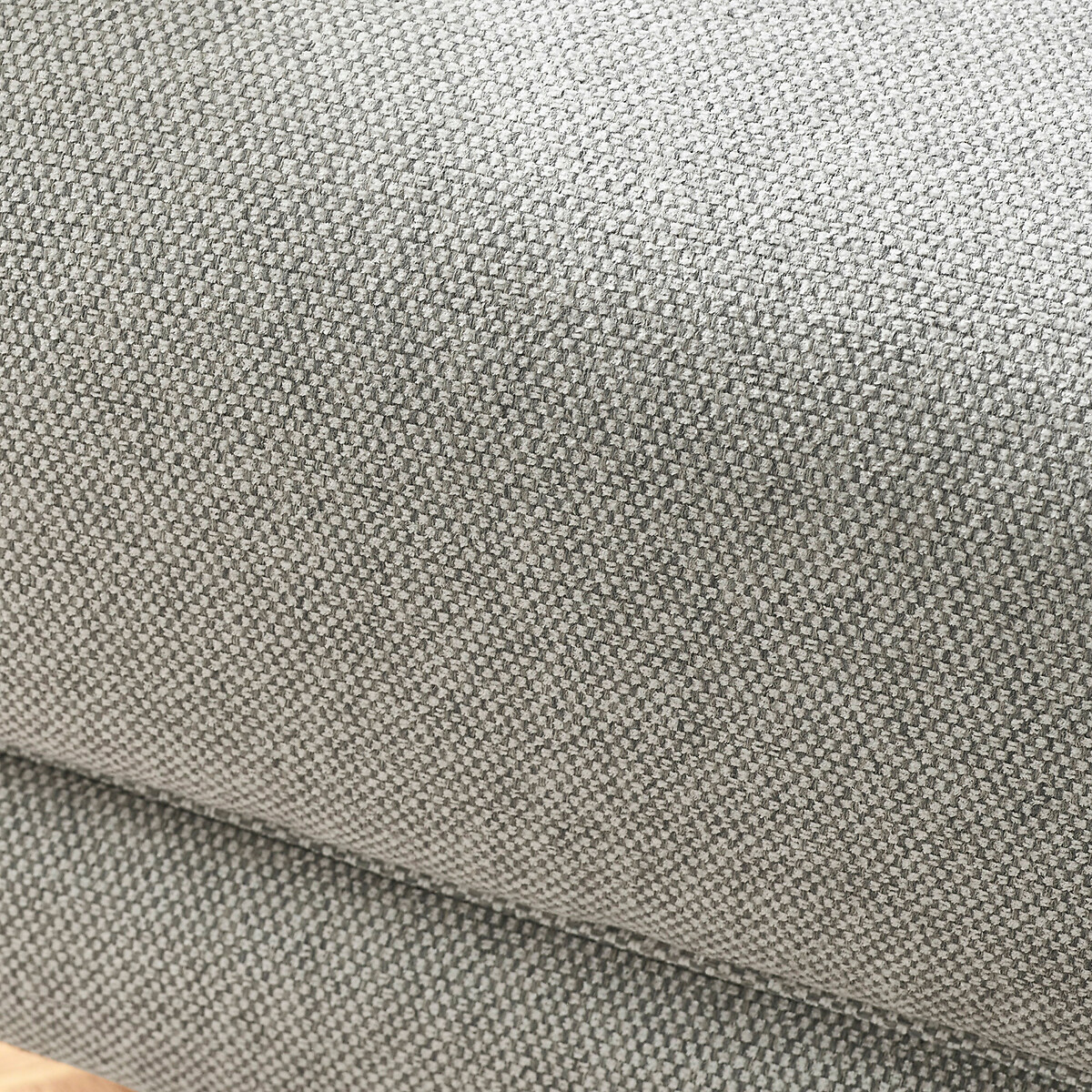 Rene Buttoned Soft Woven 2 Seater Sofa with Walnut Legs light grey, SO'HOME