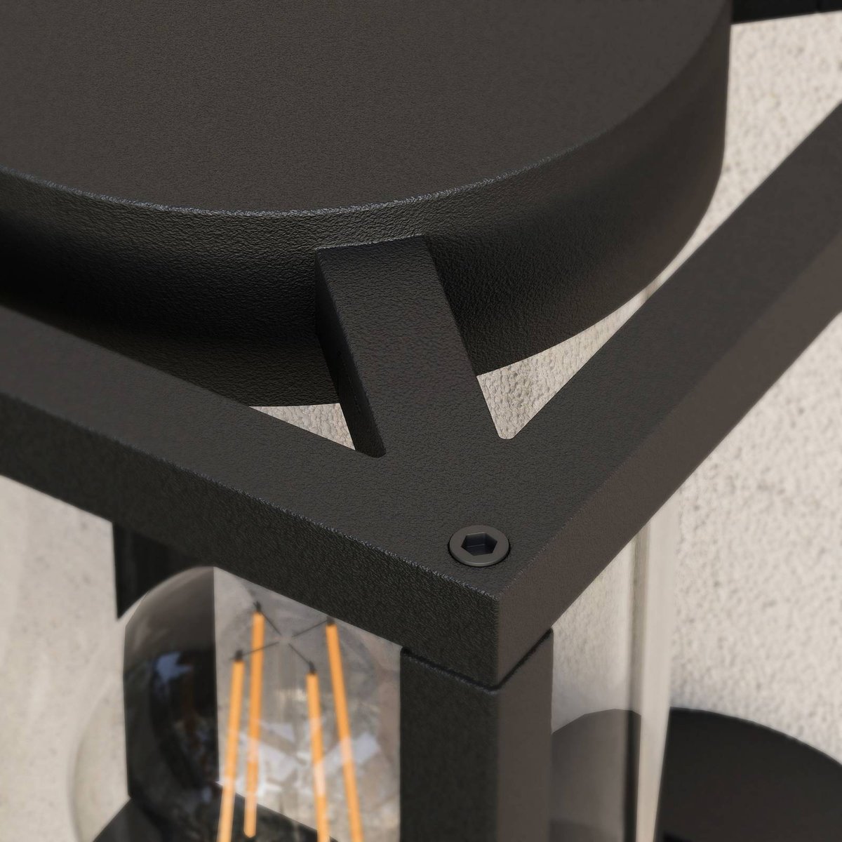 Applique extérieure en aluminium moderne anthracite, LUCANDE