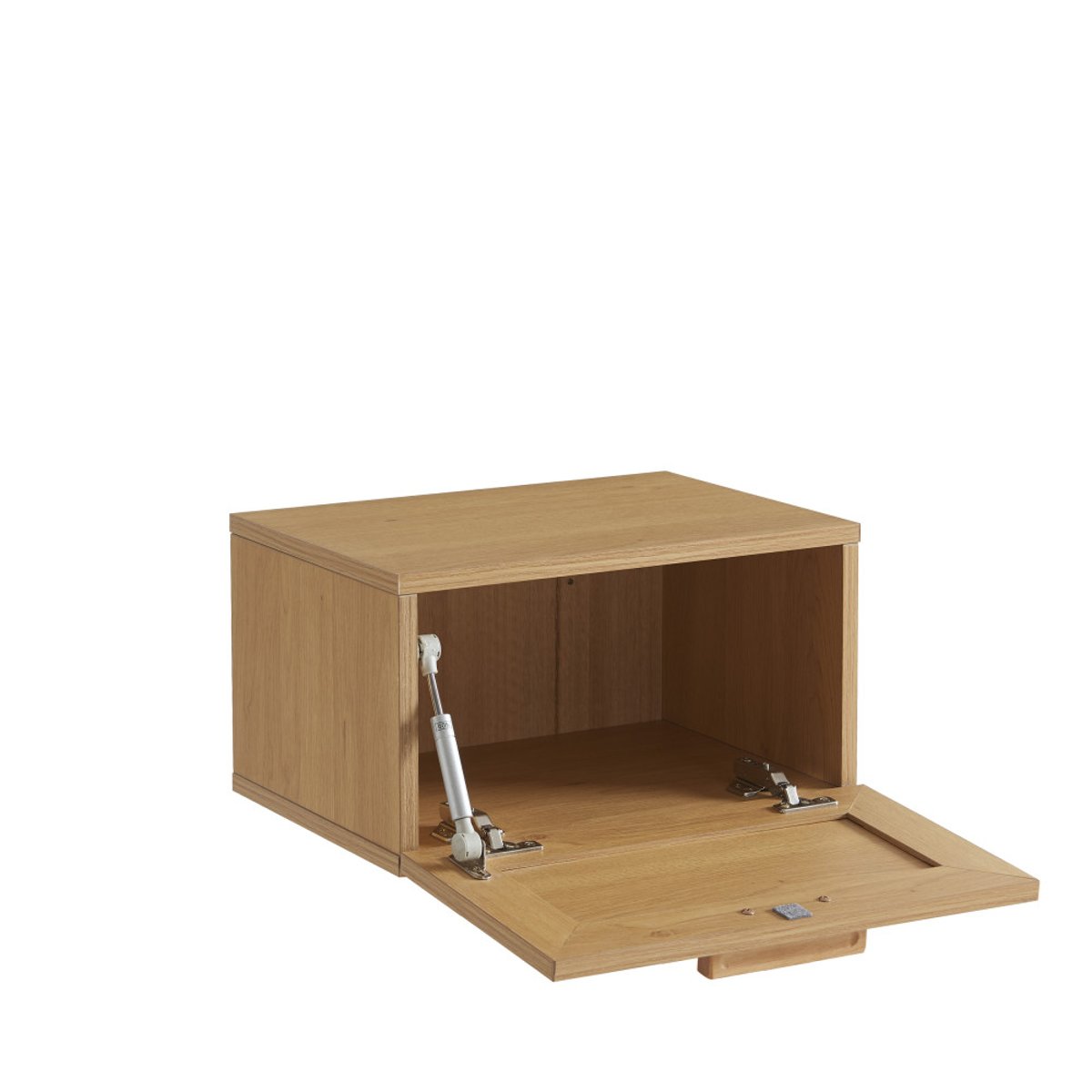 Lot de 2 tables de chevet murales avec rangement en bois et cannage- JUNE bois clair, DRAWER