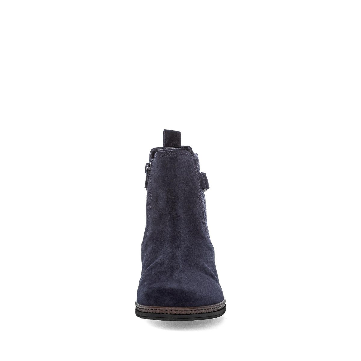 Bottines en cuir à talon décroché bleu velours, GABOR
