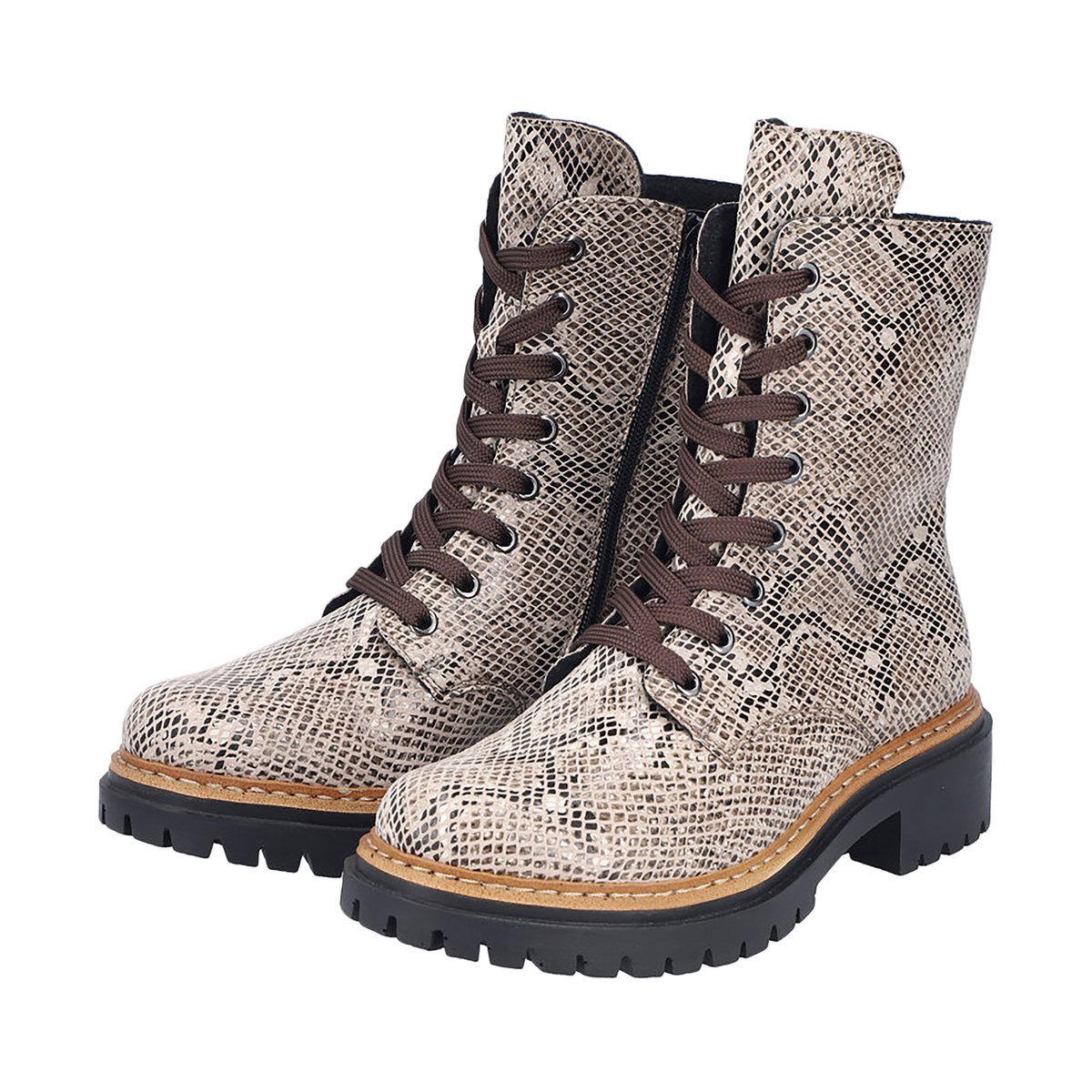 Bottine à Lacets Leprato beige comb, RIEKER