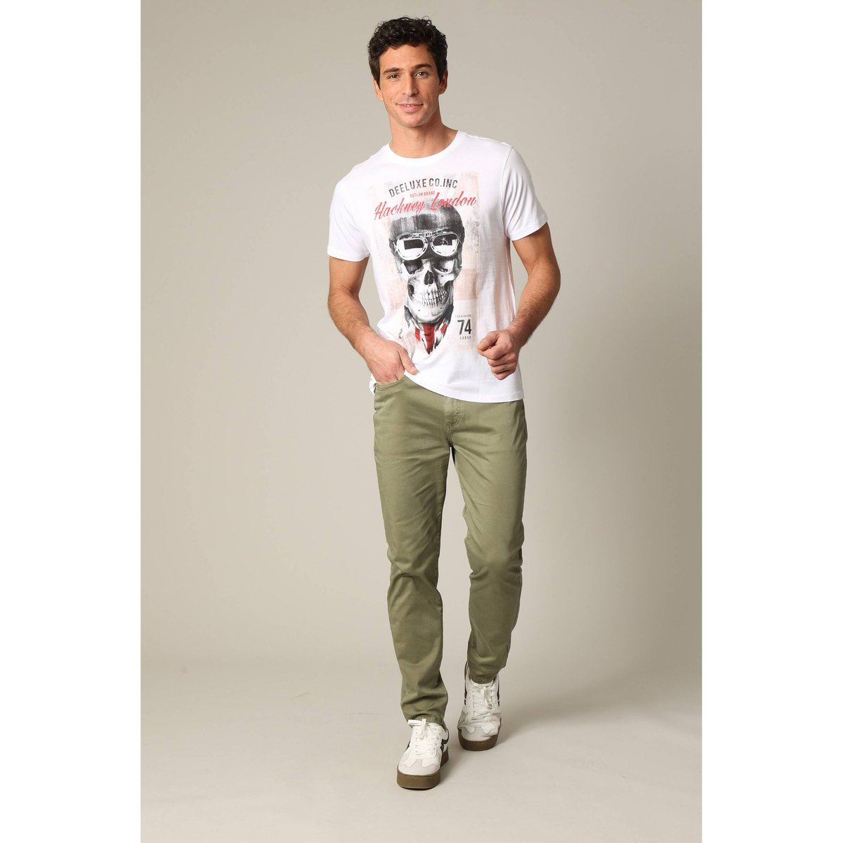 T-shirt en coton  CLEM white, DEELUXE