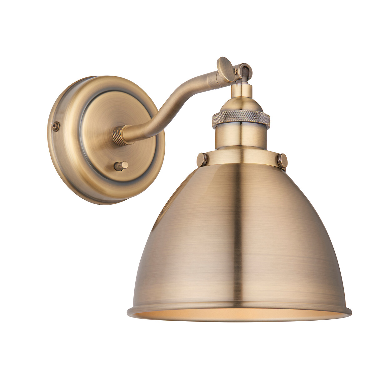 Franklyn Industrial-Style Metal Wall Light aged brass, ÉDITÉ
