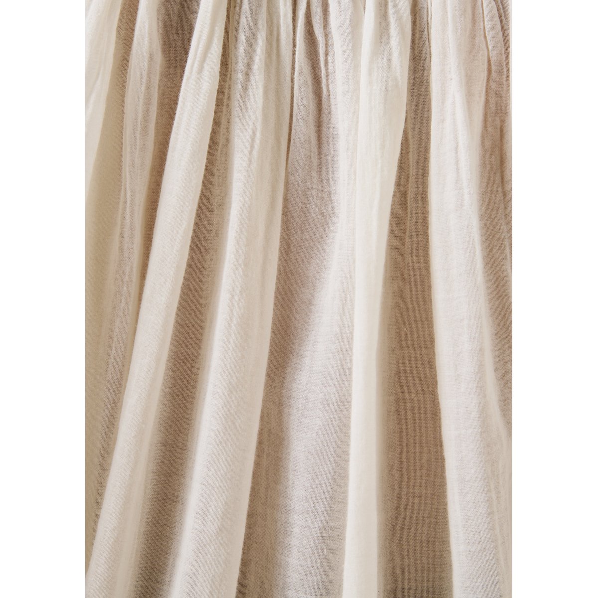 Chemisier en voile de coton fluide ecru, LA FEE MARABOUTEE