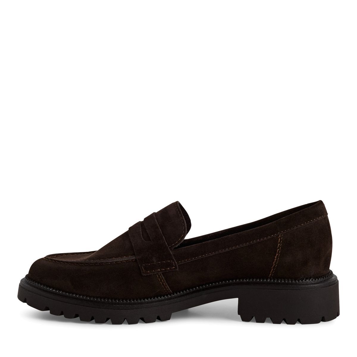Slipper en cuir marron mocca, TAMARIS
