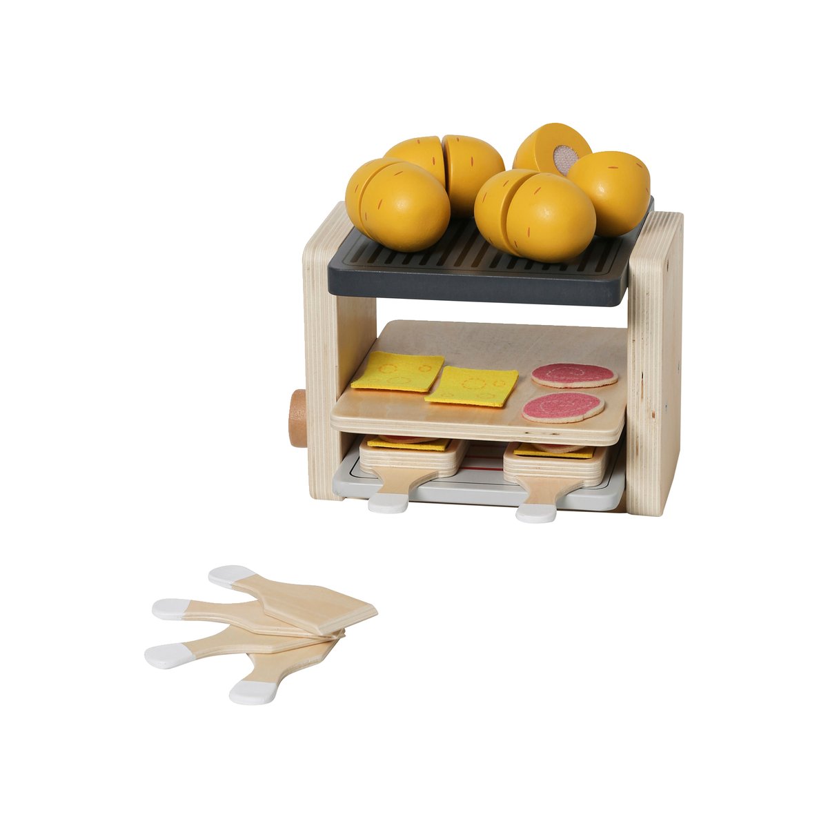 Appareil à raclettes en bois multicolore, VERTBAUDET