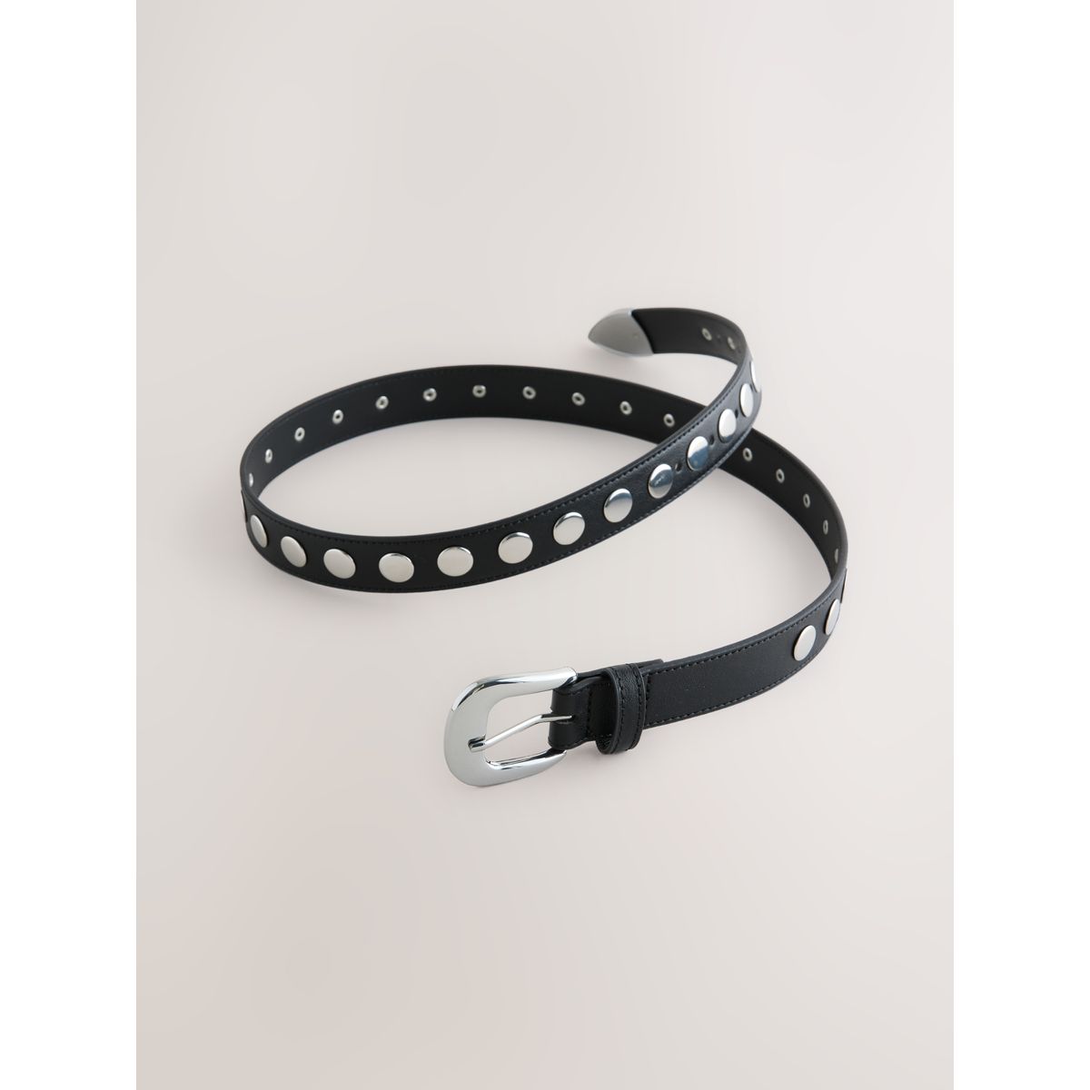 Ceinture regular à clous noir, NEXT