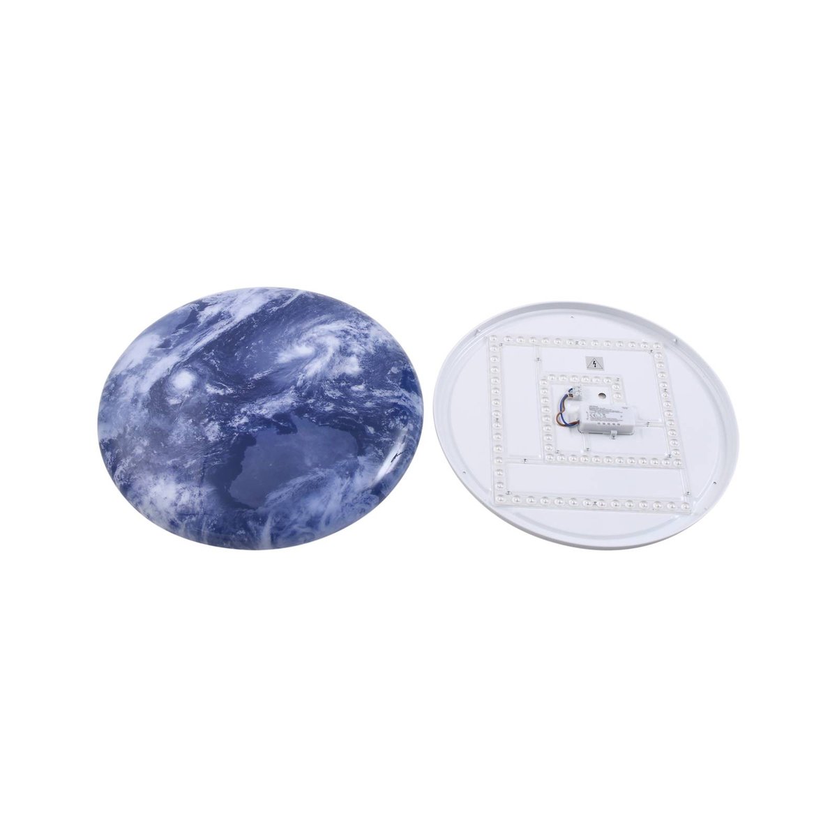 Plafonnier LED, Orbi bleu, blanc, LINDBY