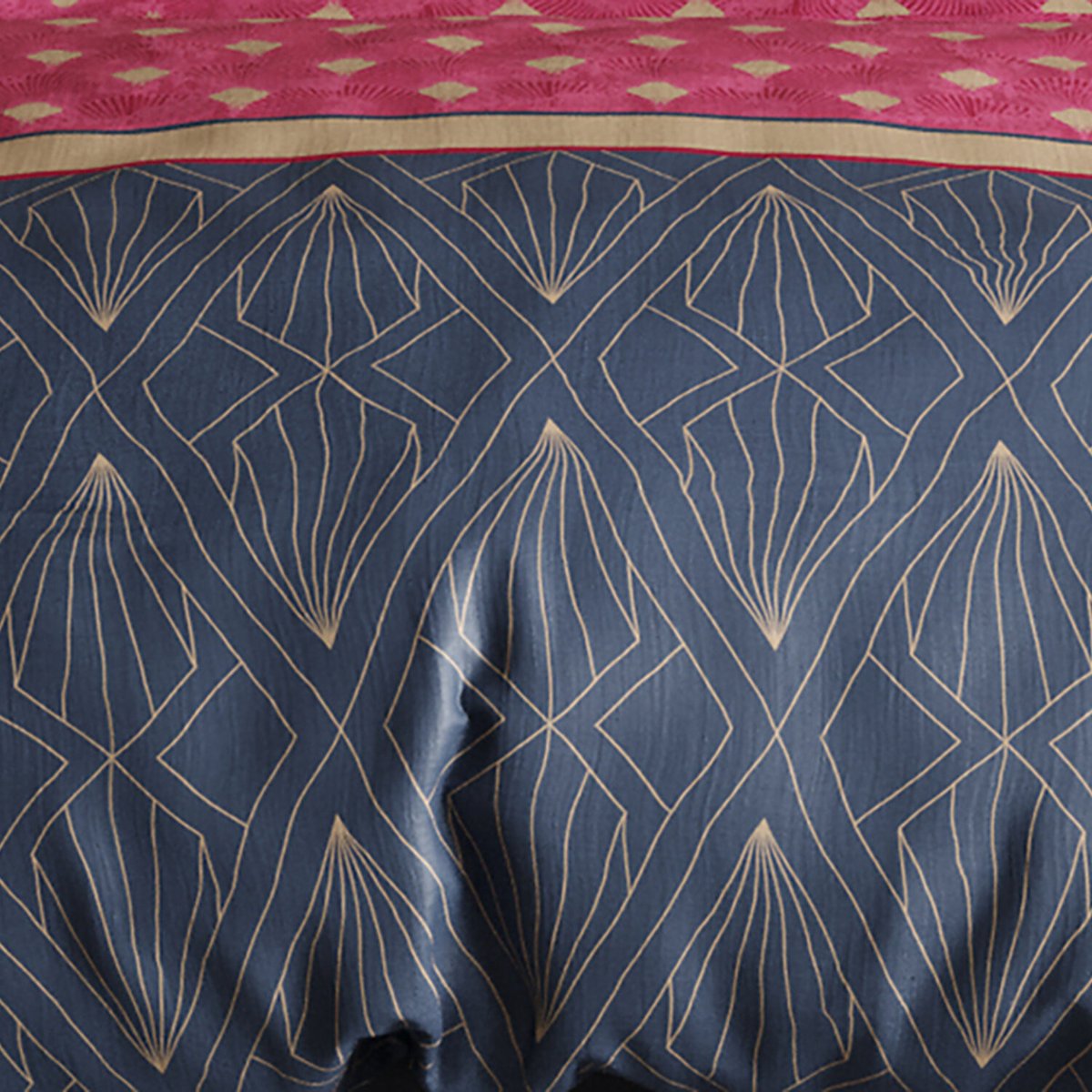 Parure housse de couette en coton imprimée, Lily imprime, ATELIER DU COTON