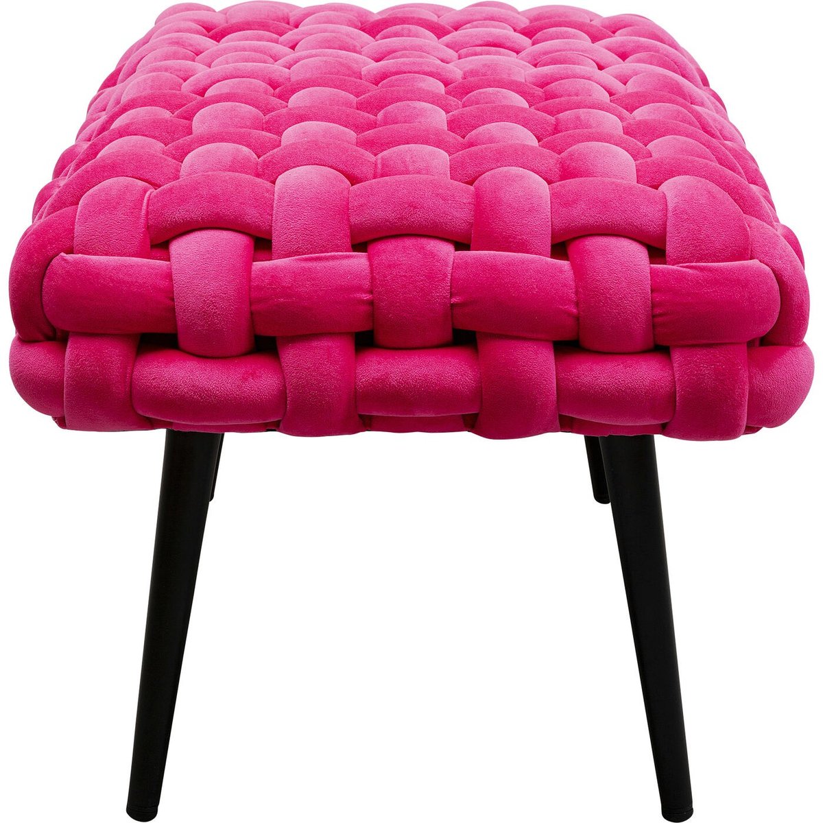 Banc en velours, WEAVE rose, KARE DESIGN