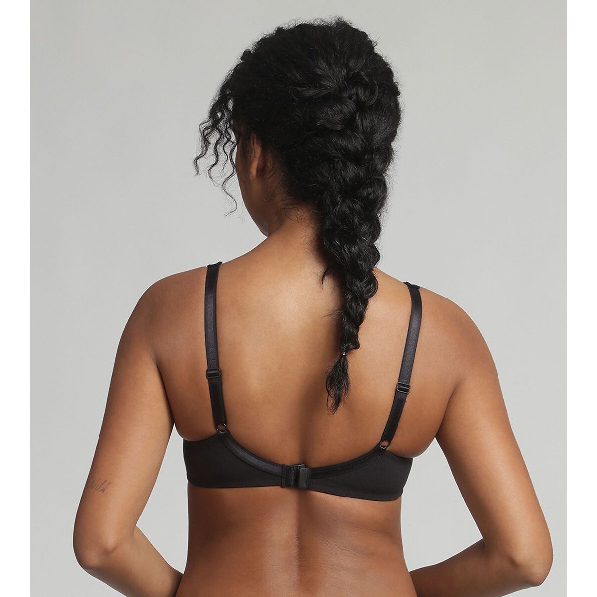 Soutien-gorge sans armatures en coton noir, PLAYTEX