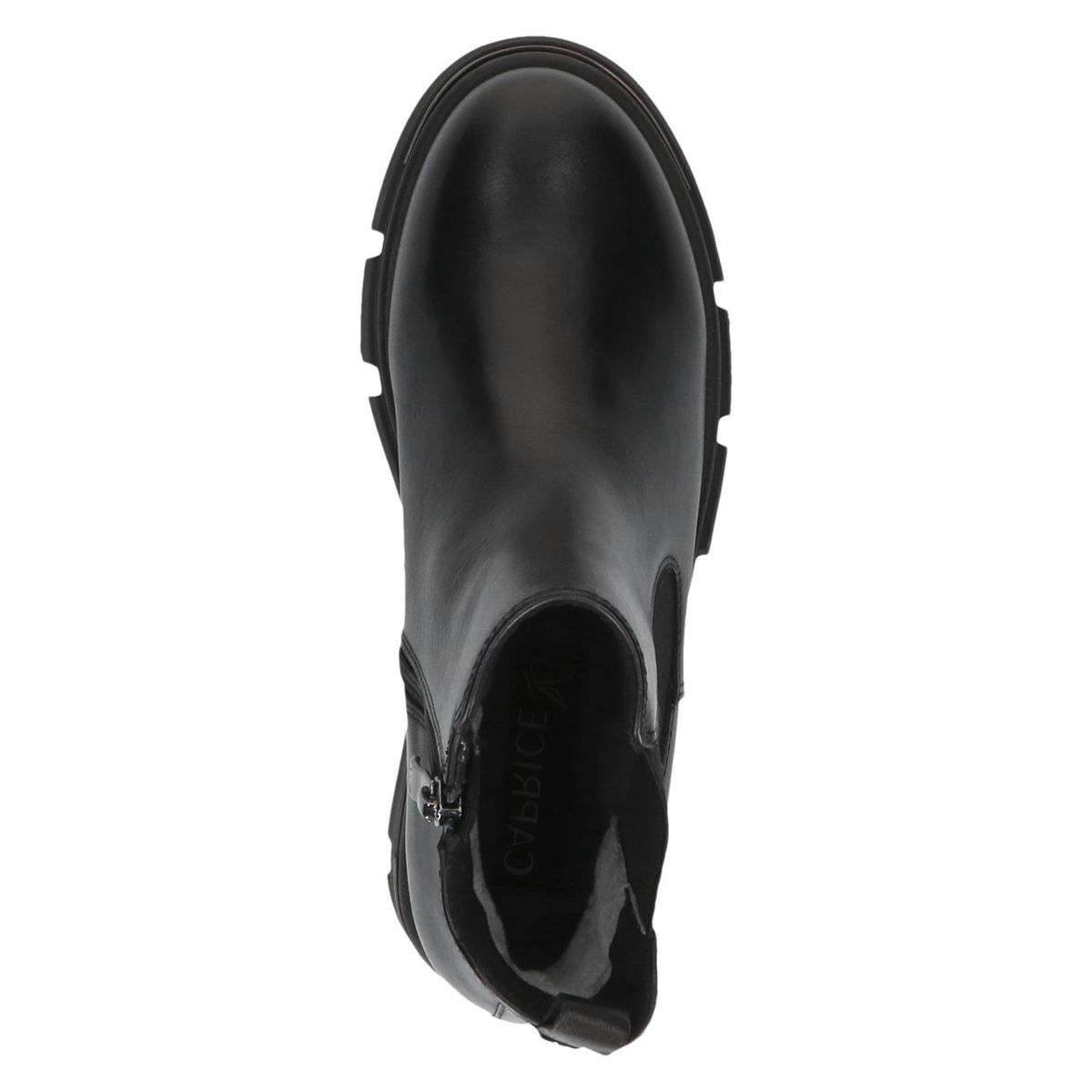 Bottine Chelsea zippée noir nappa, CAPRICE