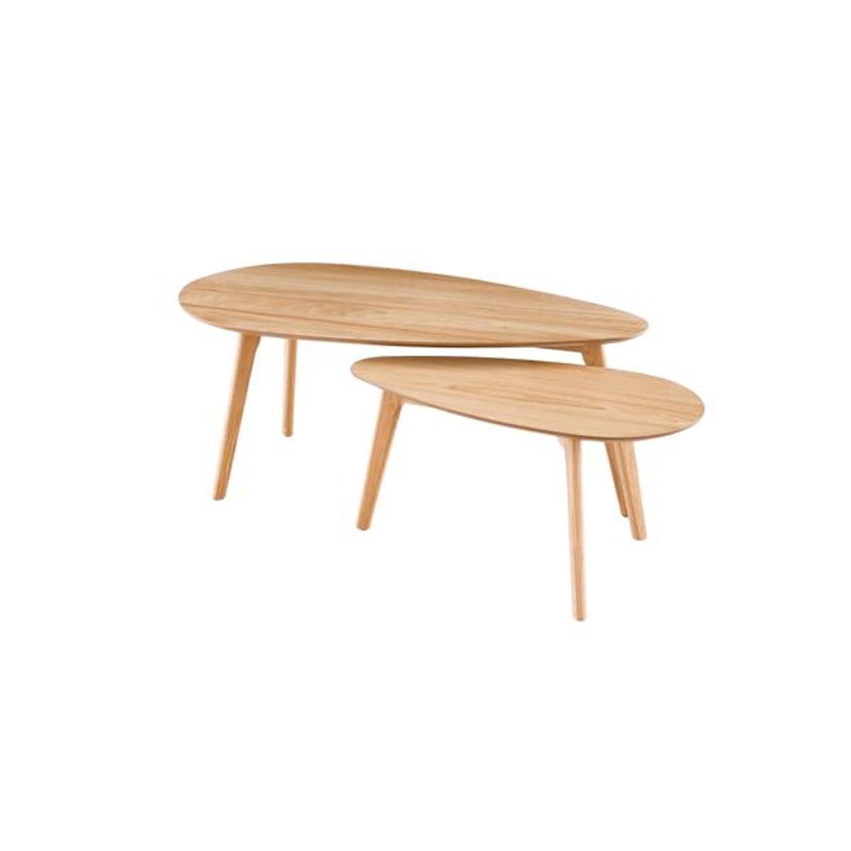 Tables basses gig. naturelles (set de 2) naturel clair, ZAGO