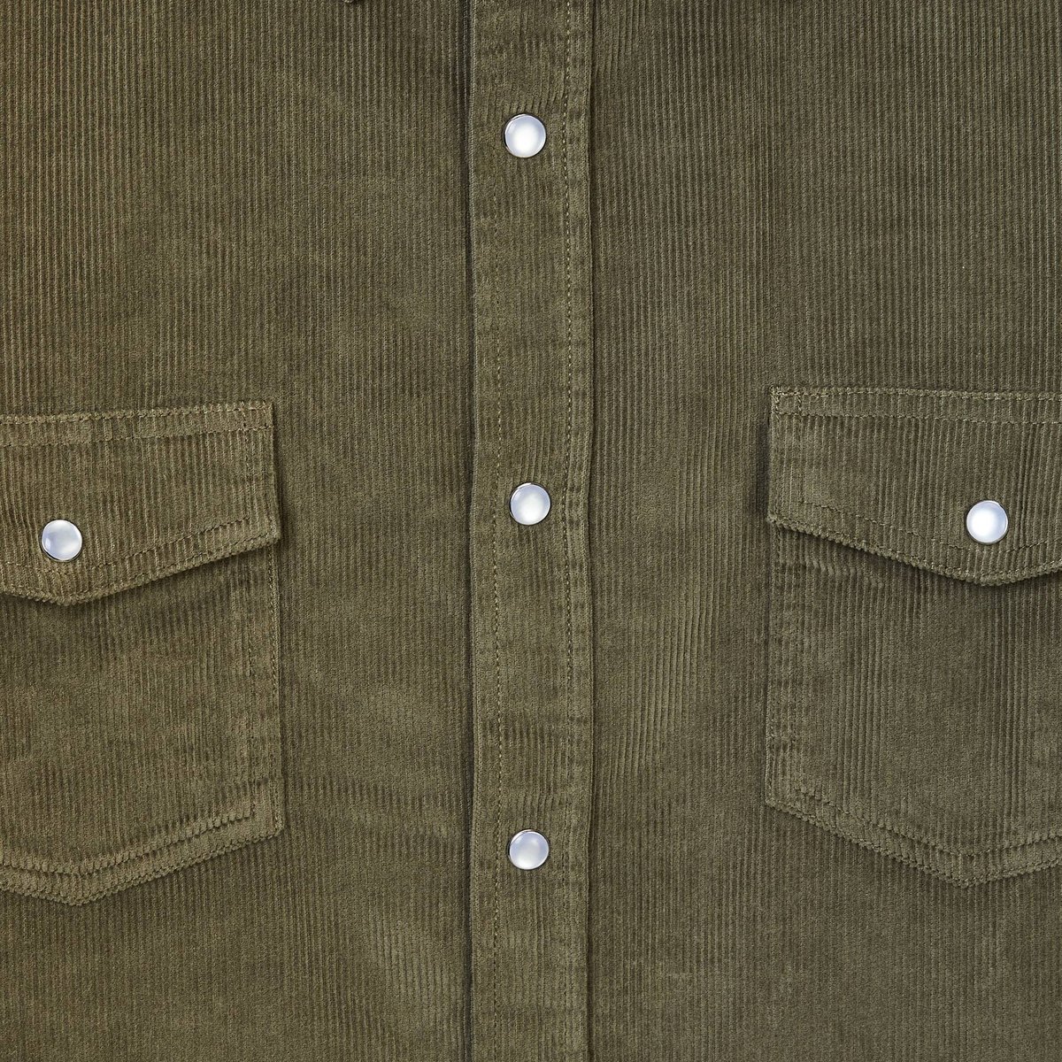 Chemise manches longues à snaps velours en coton BIO GOTS elm, MONOPRIX