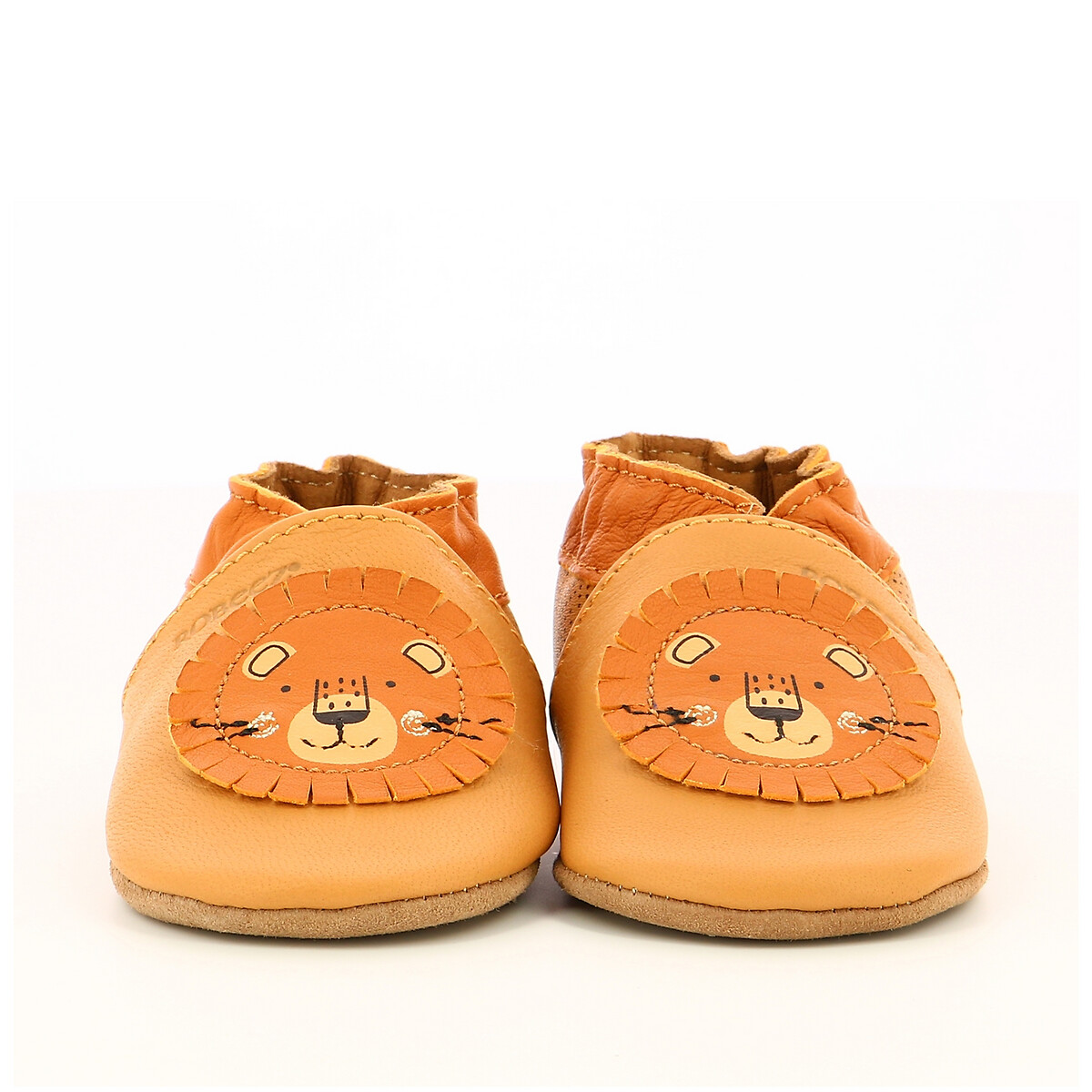 Kids Grooar Slippers in Vegetable-Tanned Leather camel, ROBEEZ