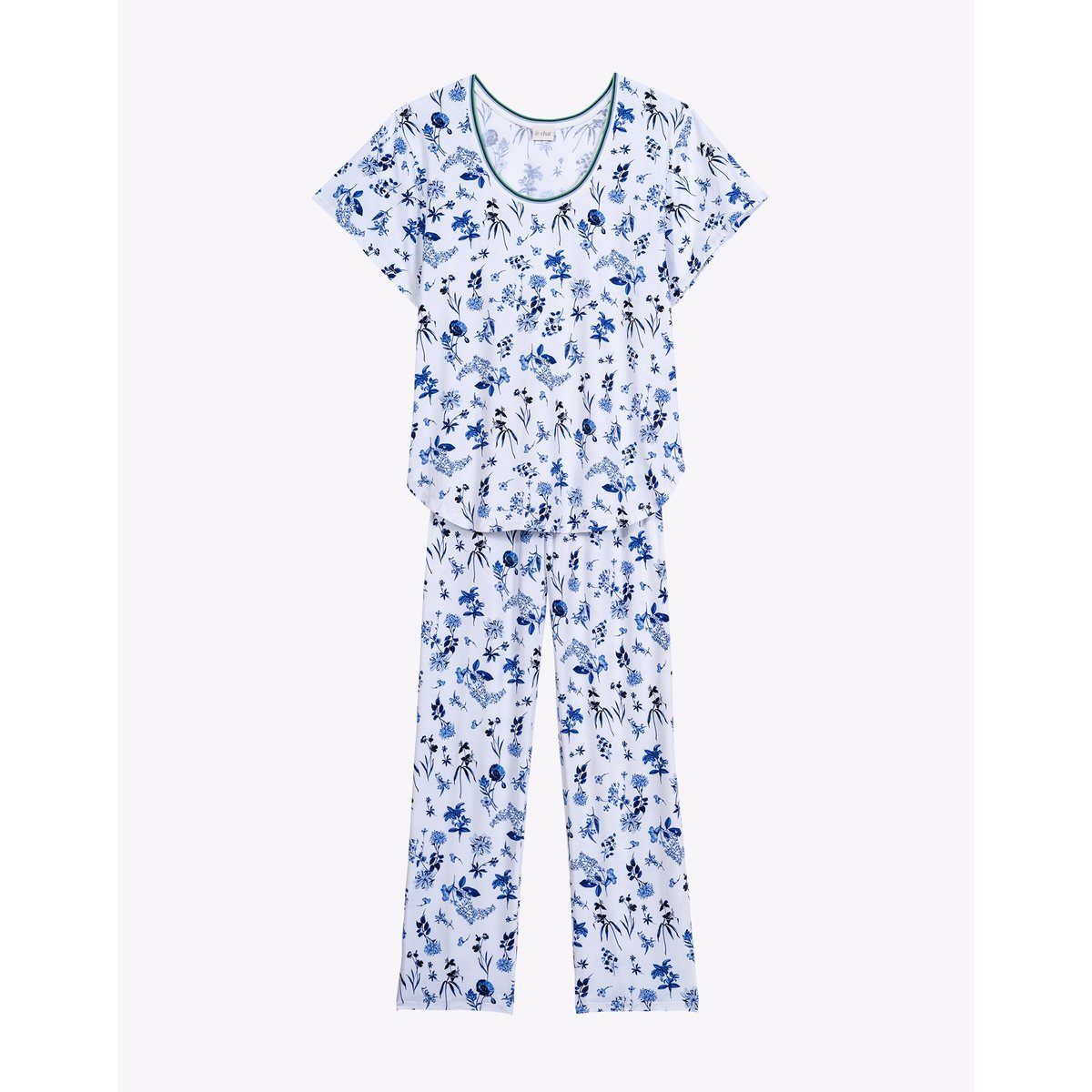Pyjama en coton BLOOM 902 bleu, LE CHAT