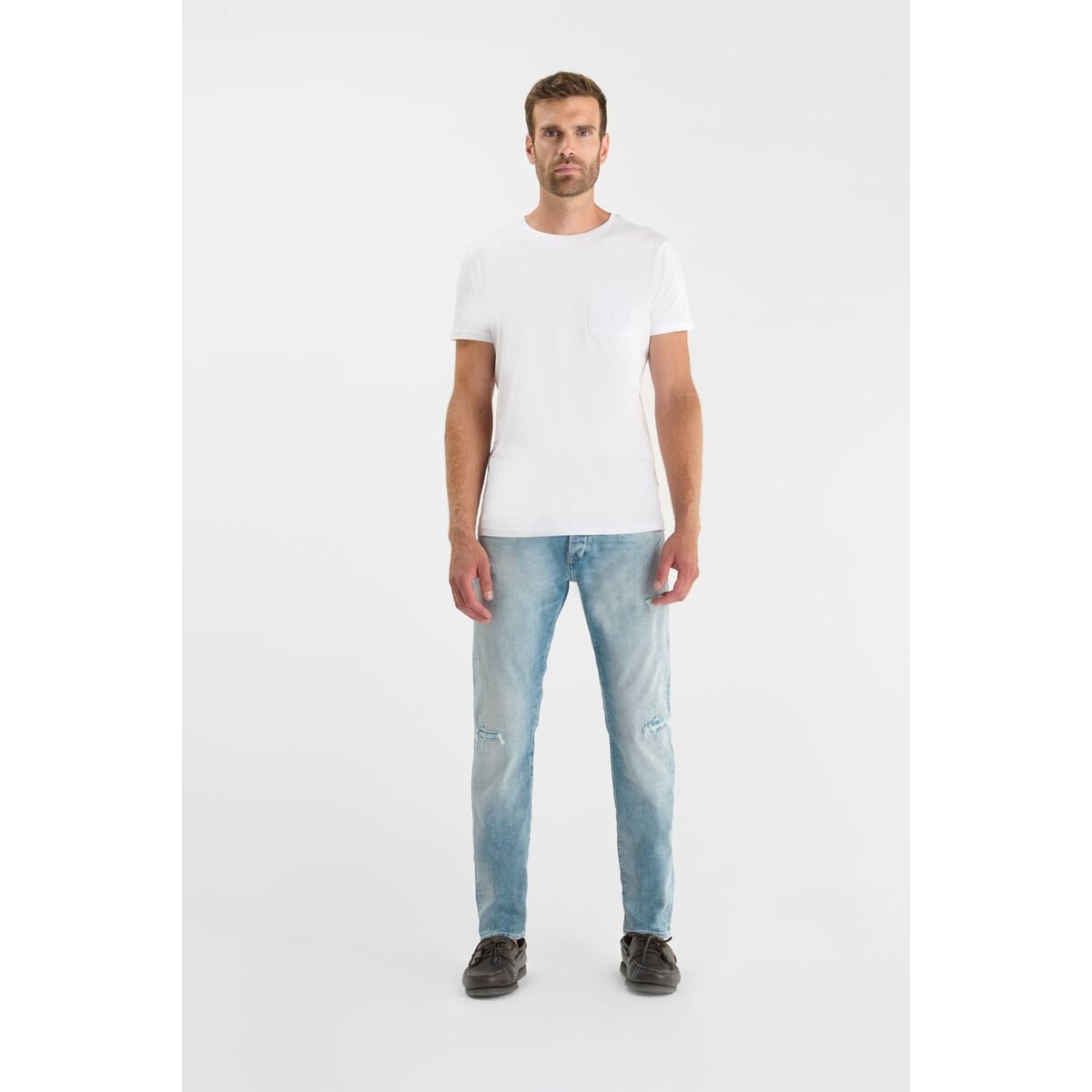 Jeans slim stretch 700/11, longueur 34 blue, LE TEMPS DES CERISES