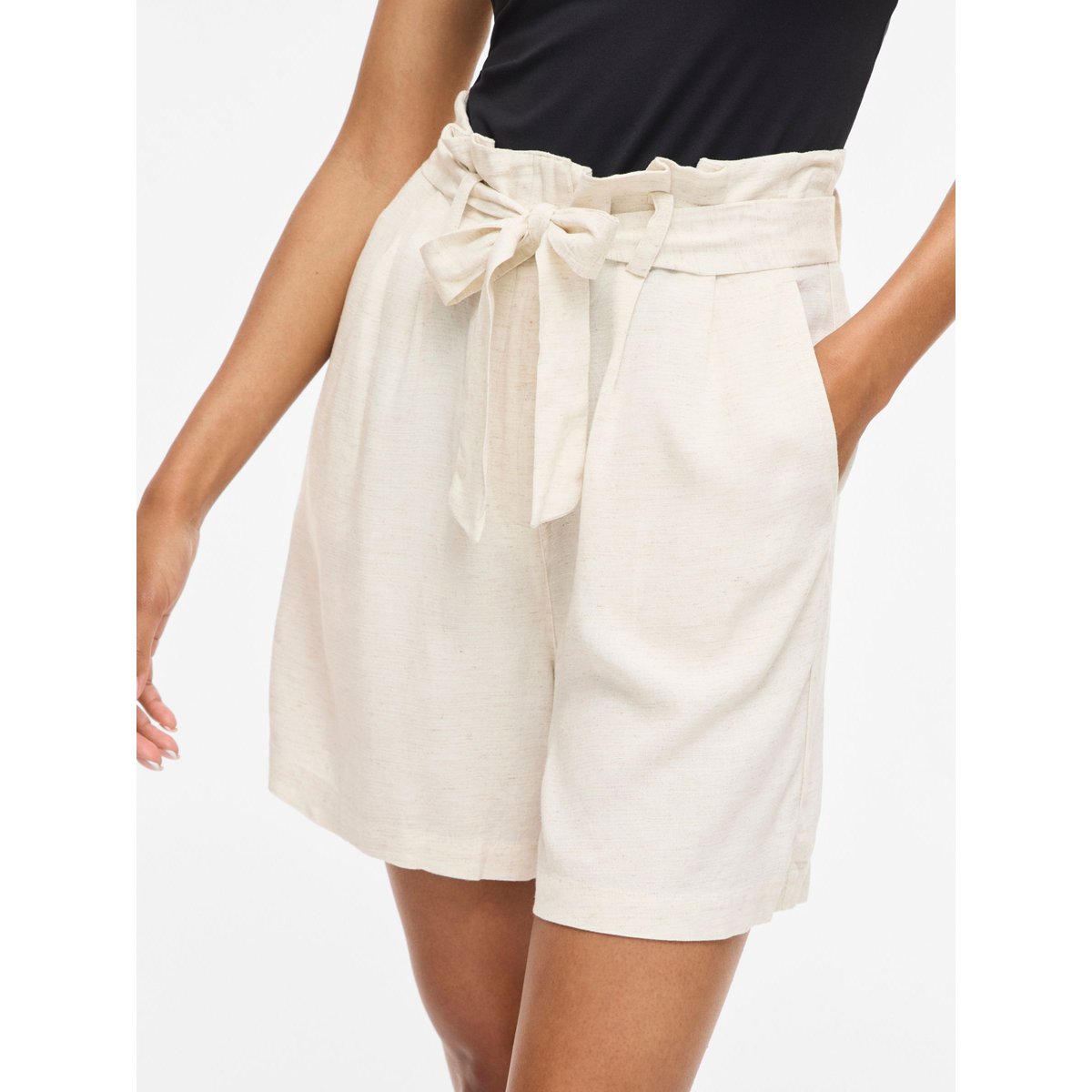 Short natural melange, VILA