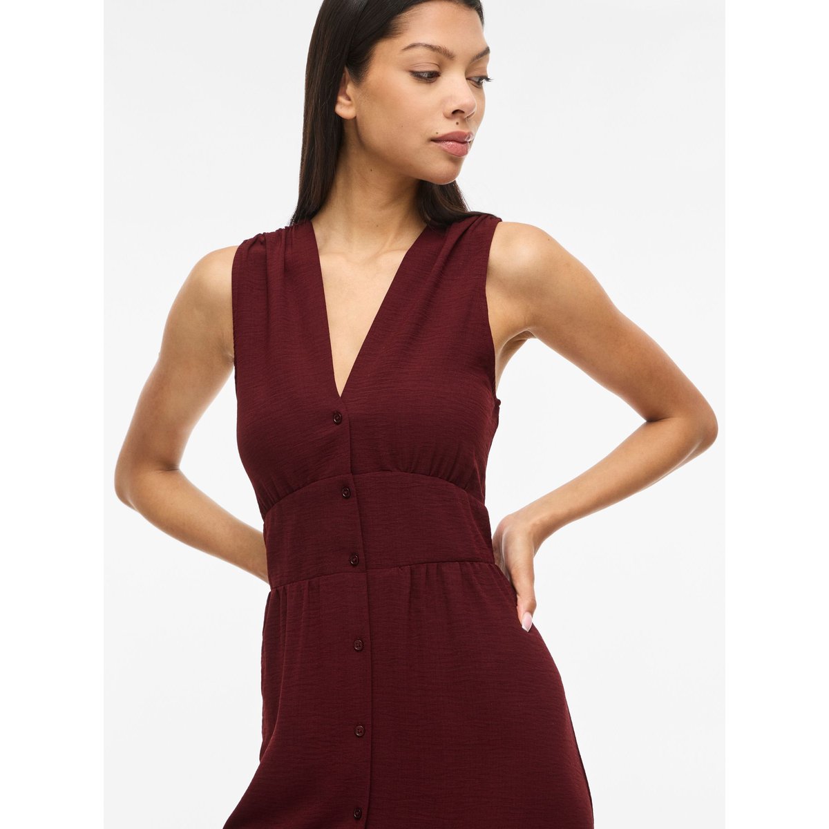 Robe Mi-Longue rouge - port royale1, VILA
