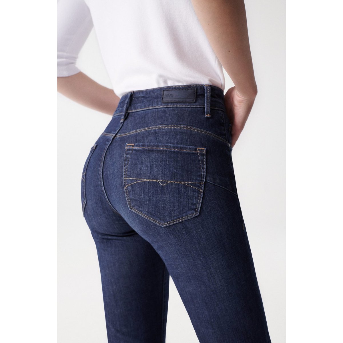 JEAN FAITH PUSH IN FLARE bleu foncé, SALSA JEANS