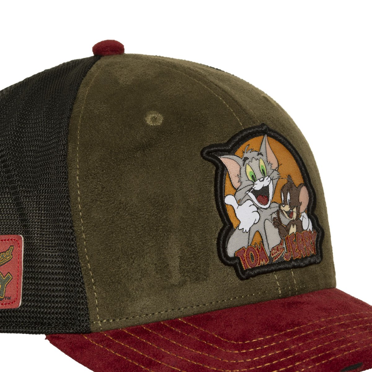 Casquette trucker Tom & Jerry kaki/noir/bordeaux/orange/gris/marron, CAPSLAB