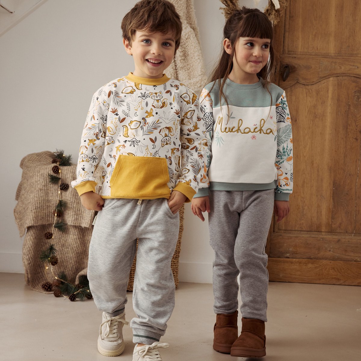 Pantalon bébé en molleton Abou gris, PETIT BEGUIN