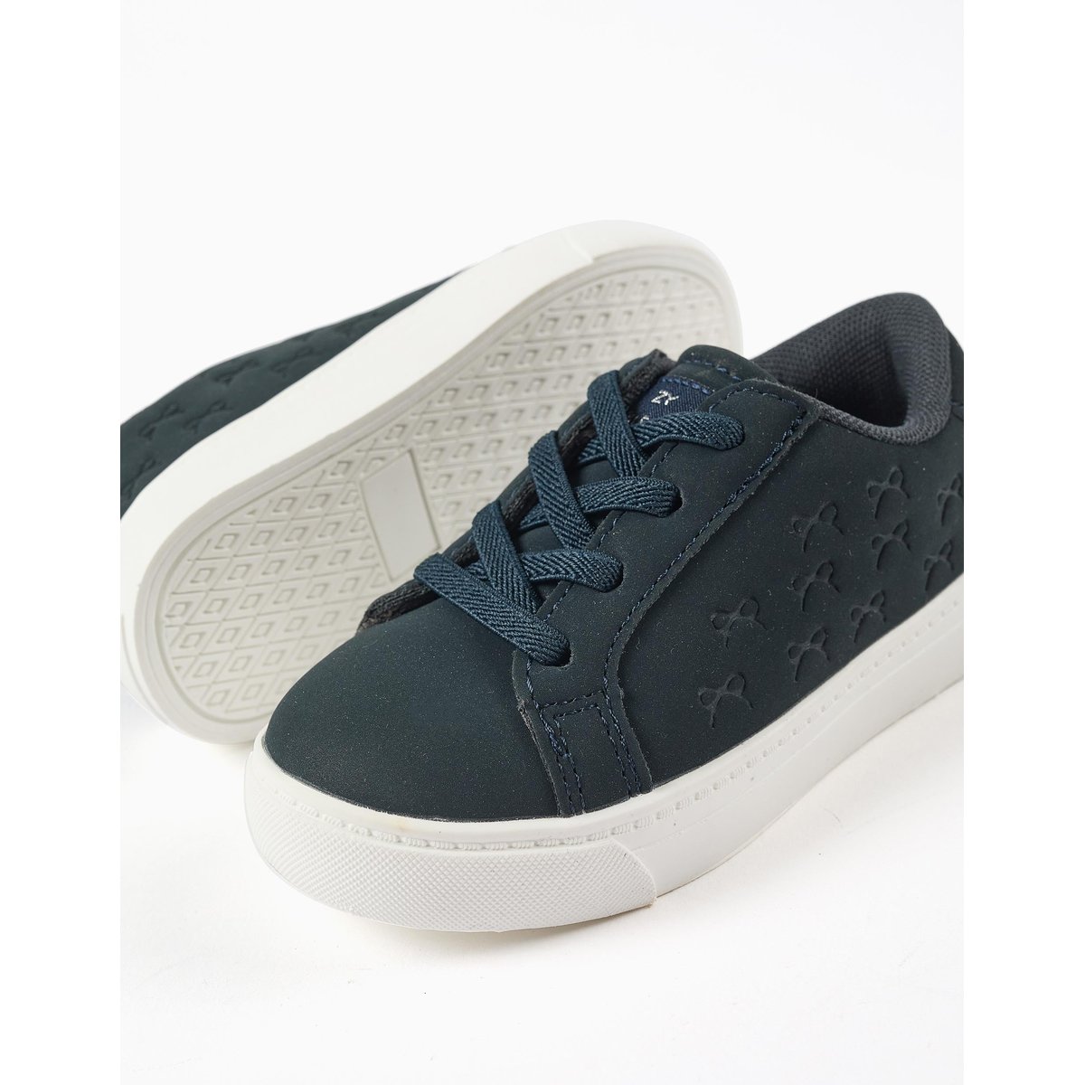 Baskets avec nœuds en relief et lacets élastiques bleu, ZIPPY