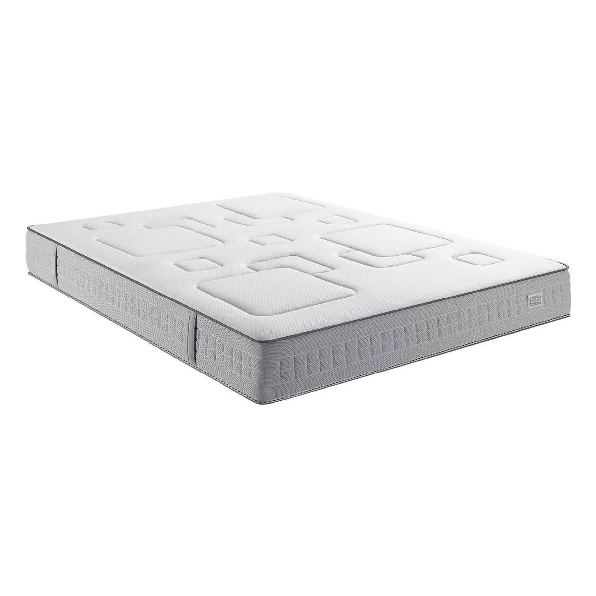 Matelas EQUILIBRE 140x200, ressort ensachés, ferme, H25 blanc, SIMMONS