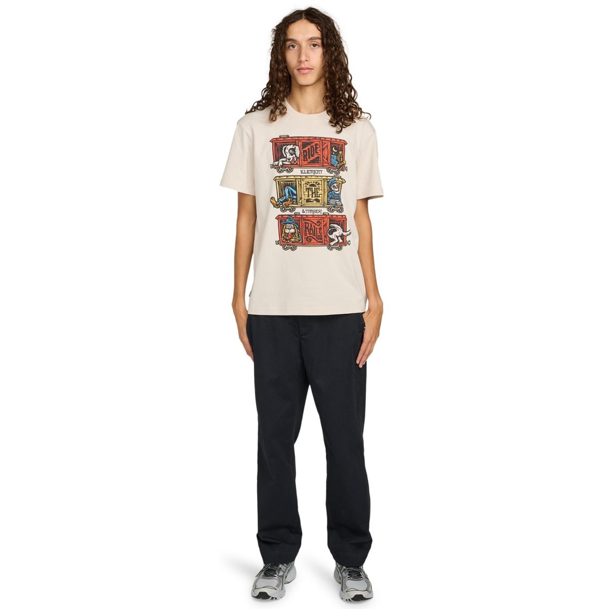 T-shirt à manches courtes TIMBER BOXCAR beige oat milk, ELEMENT