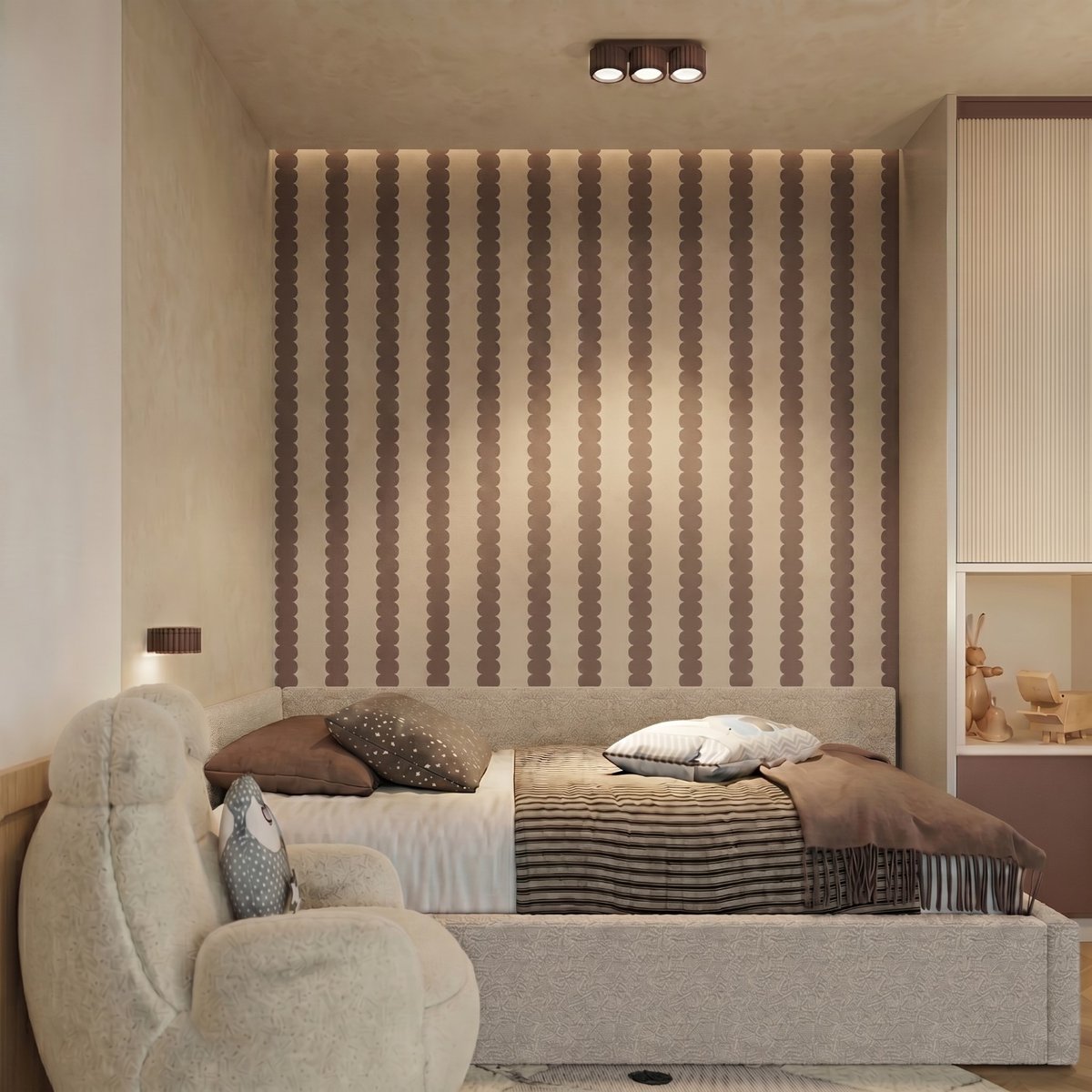 Applique murale Aluminium Marron Gx53 1 AURA marron, EDEN