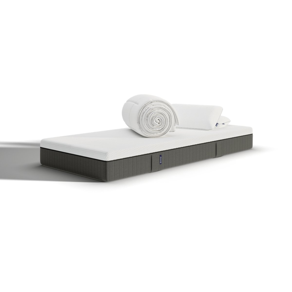 Pack Matelas Hybride II + Couette + Oreiller Nuage Essentiel blanc, EMMA