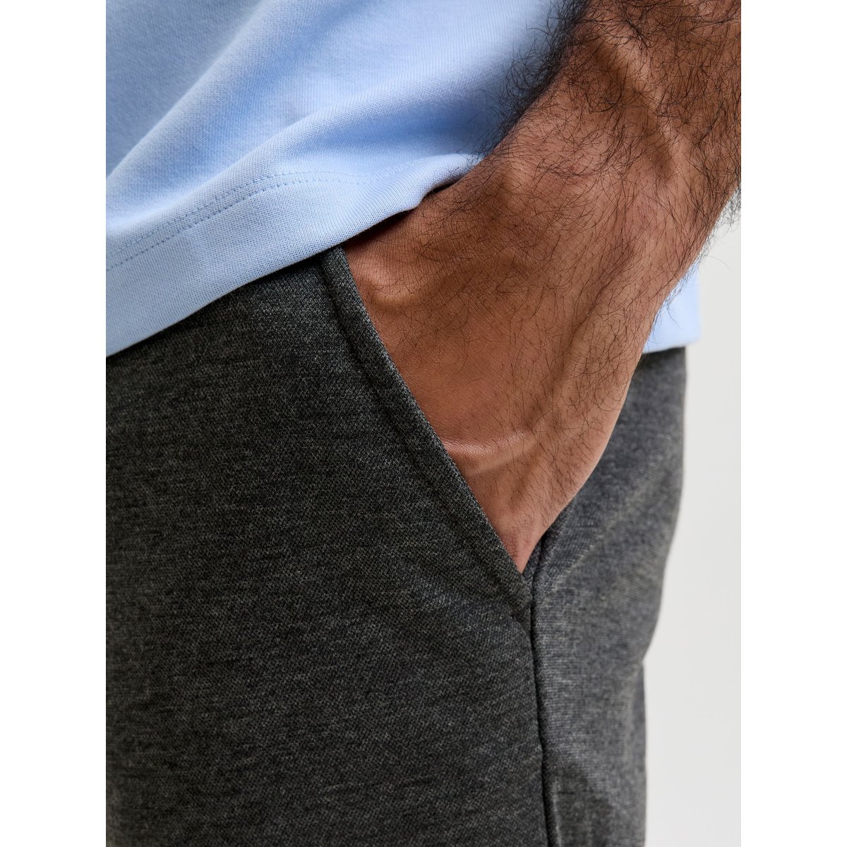 Pantalon Chino dark grey melange, JACK & JONES