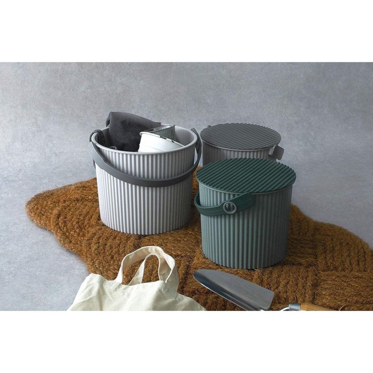 Panier de rangement seau Omni Outil vert, HACHIMAN