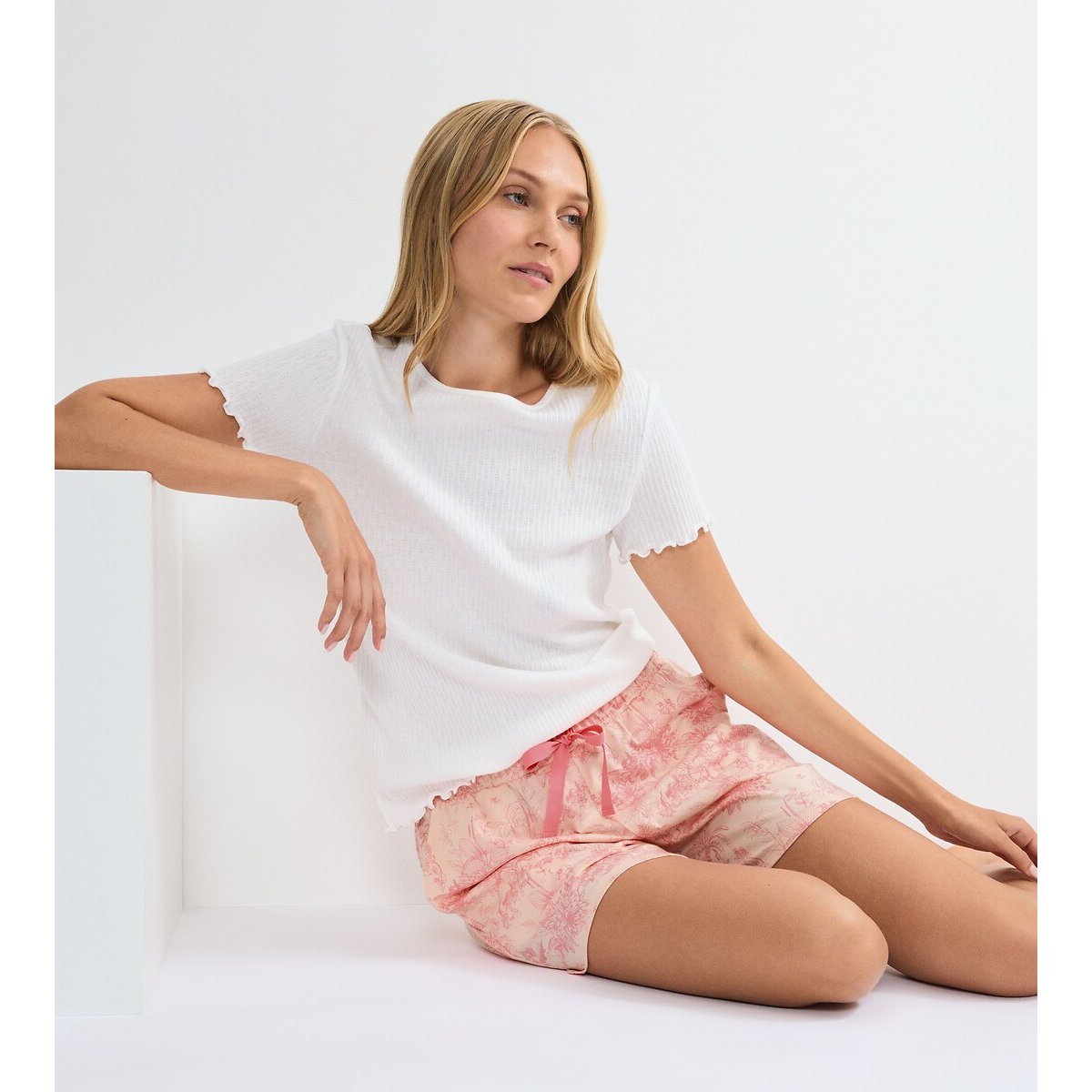 Pantaloncini pigiama MIX & MATCH fantasia a fiori rosa, TRIUMPH
