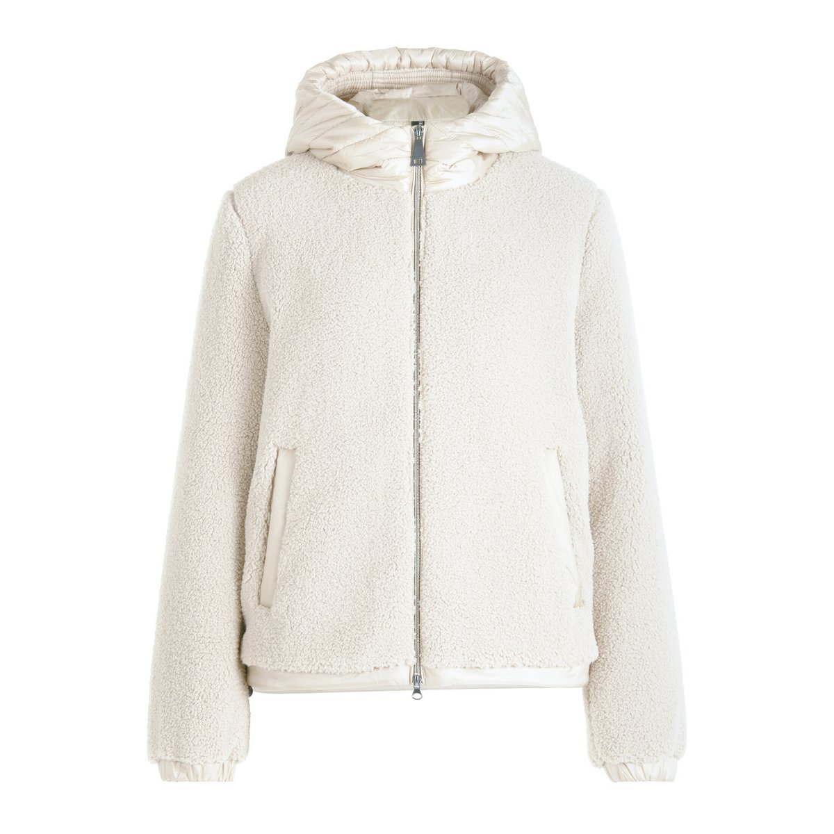 Veste en peluche à capuche blanc, BETTY BARCLAY