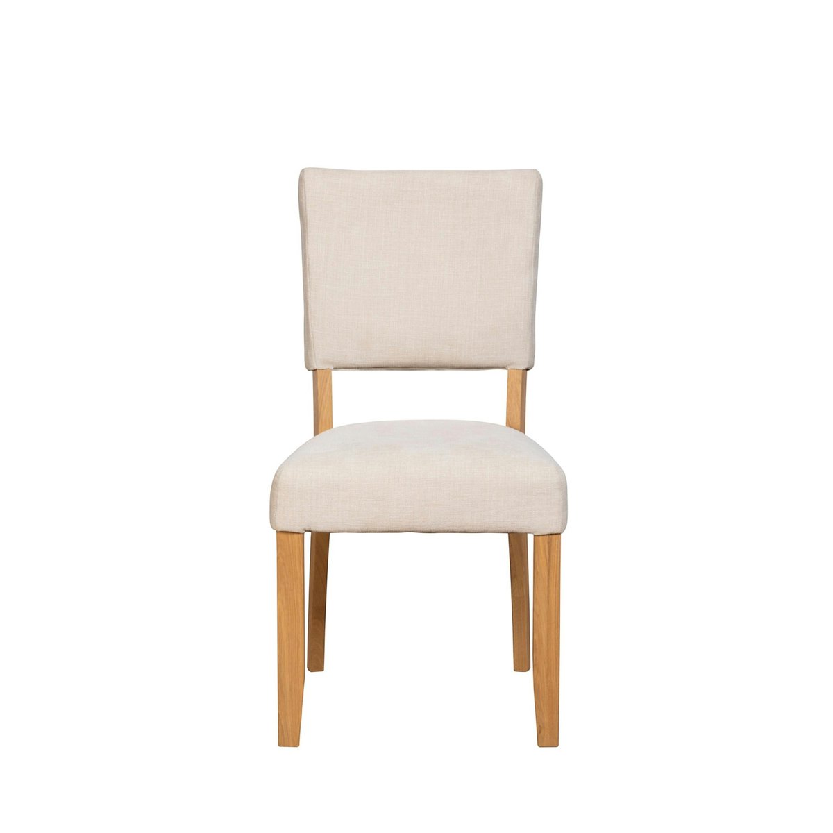 Chaise de salle à manger tissu écru et bois (x2) VELIA blanc, PIER IMPORT