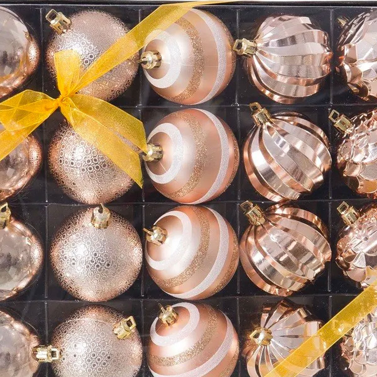 Set de 20 boules de Noël or cuivré - 6cm cuivre, WADIGA