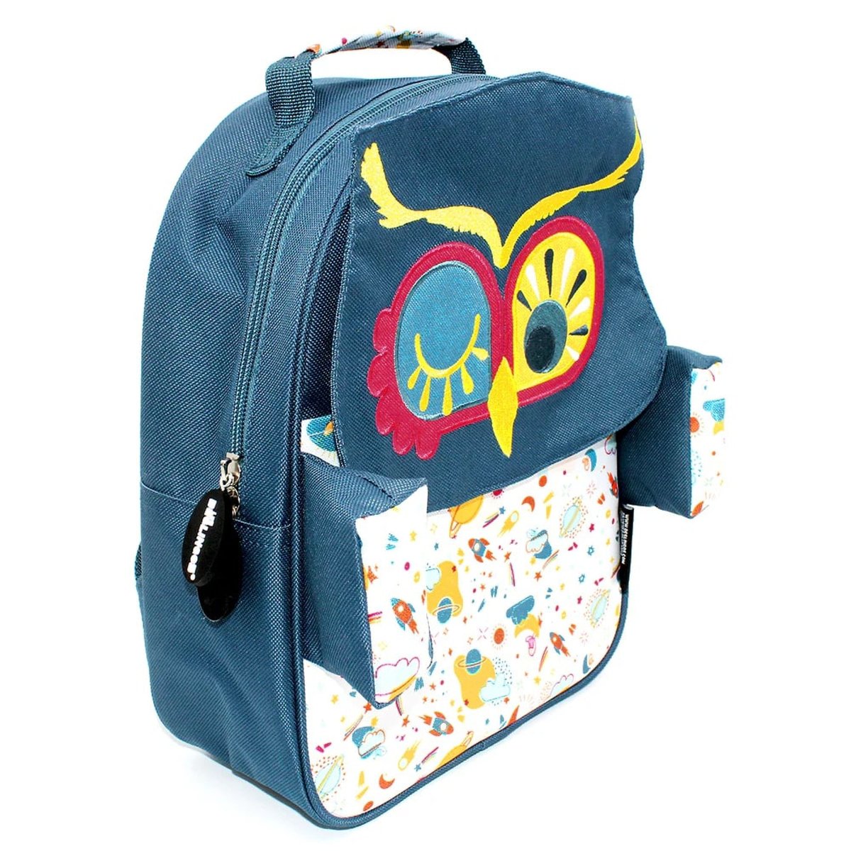 Sac à dos enfant bleu, jaune, blanc, LES DEGLINGOS