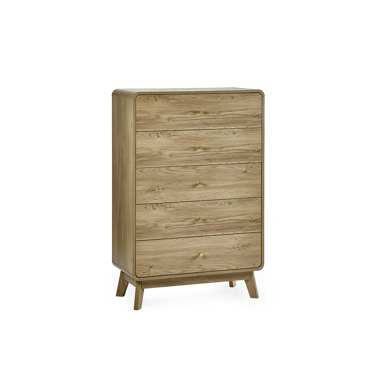 Seluna Retro Oak 5 Drawer Chest natural oak, SO'HOME