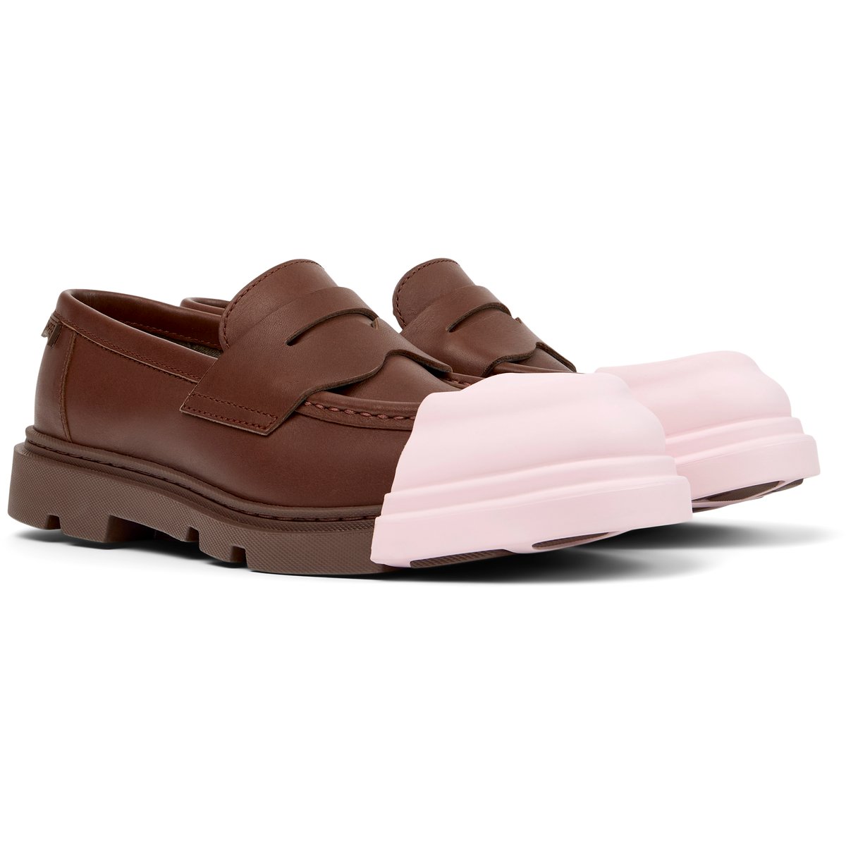 Mocassins Cuir JUNCTION marron moyen, CAMPER