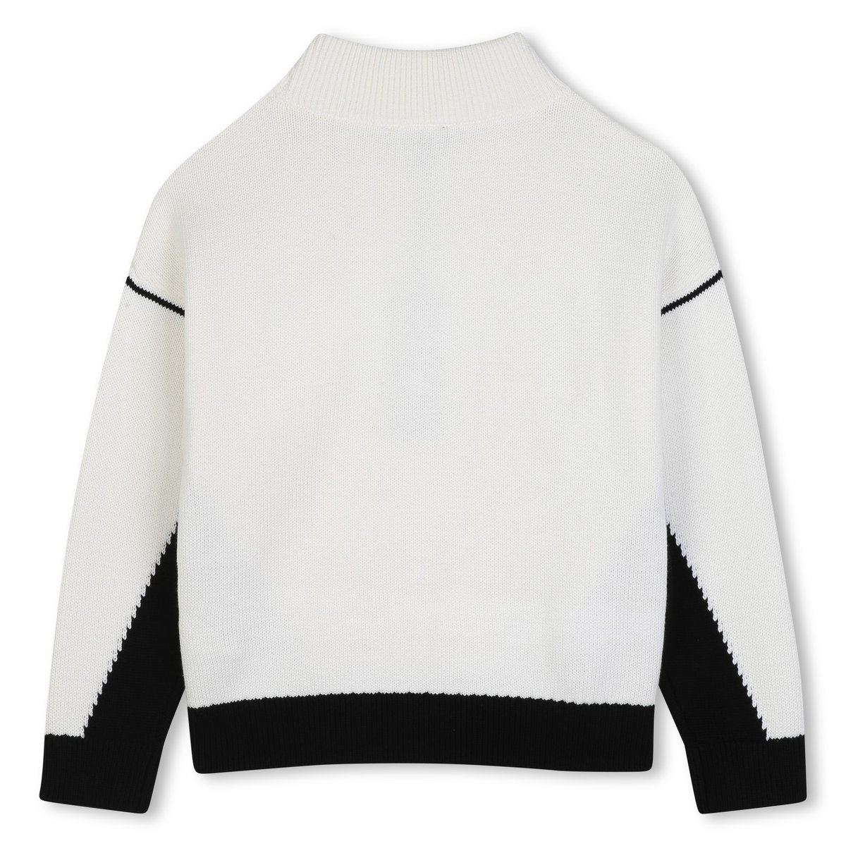 Pull col montant blanc noir, DKNY