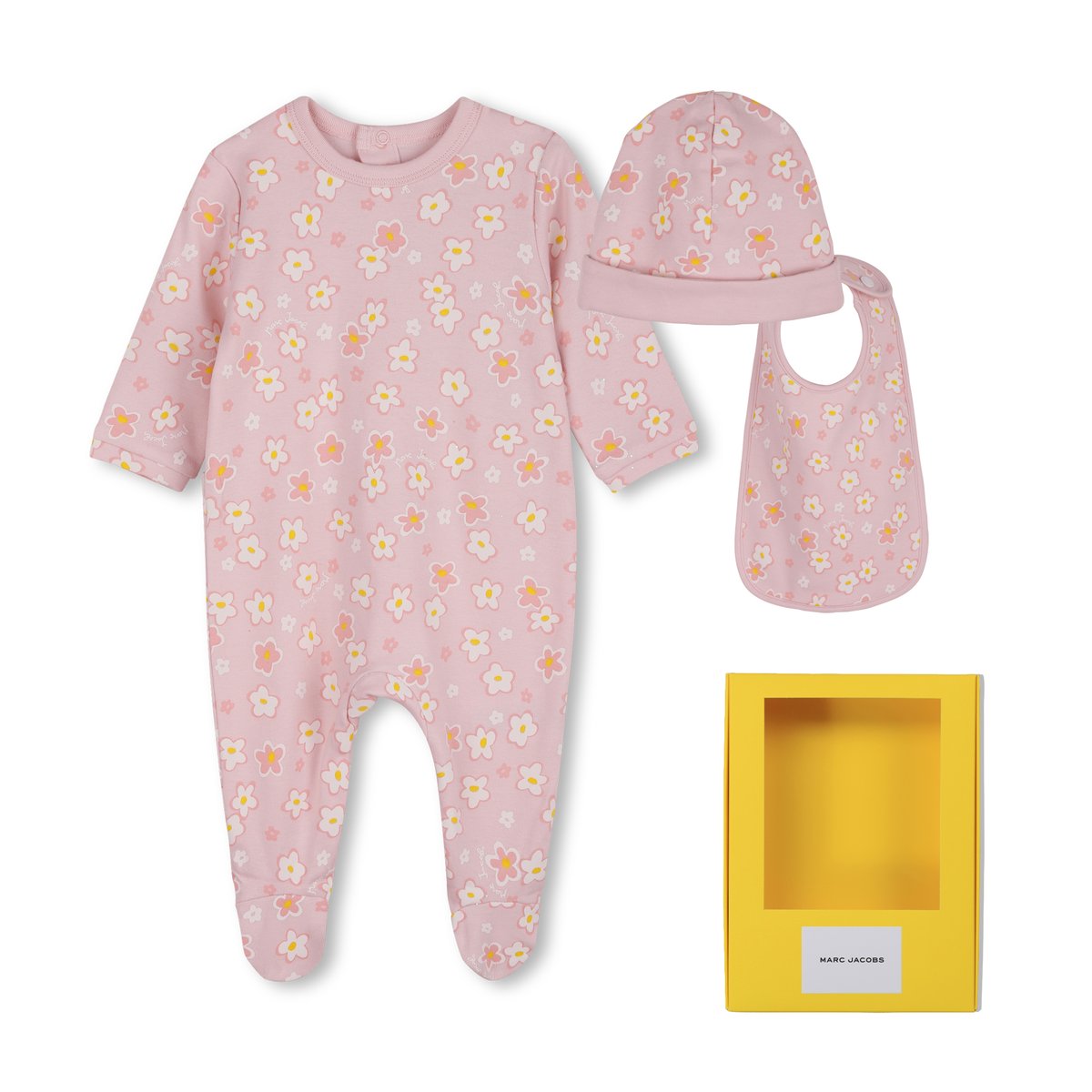 Ensemble pyjama, bonnet et bavoir mauve chalk, MARC JACOBS