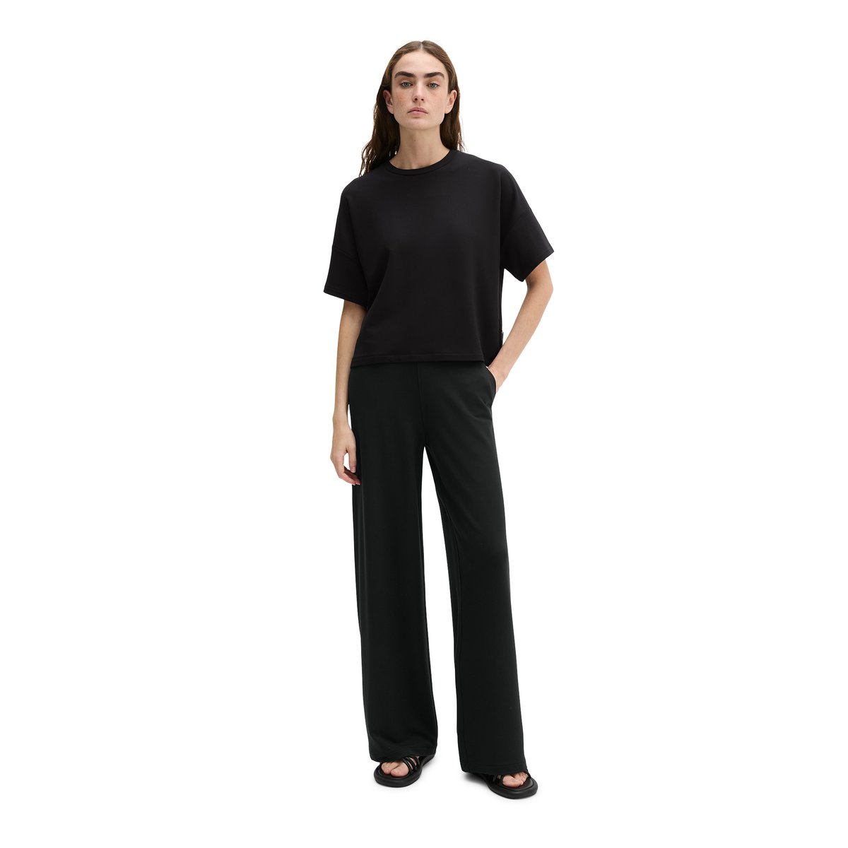 T-shirt oversize en TENCEL™ Modal noir, MARC O'POLO