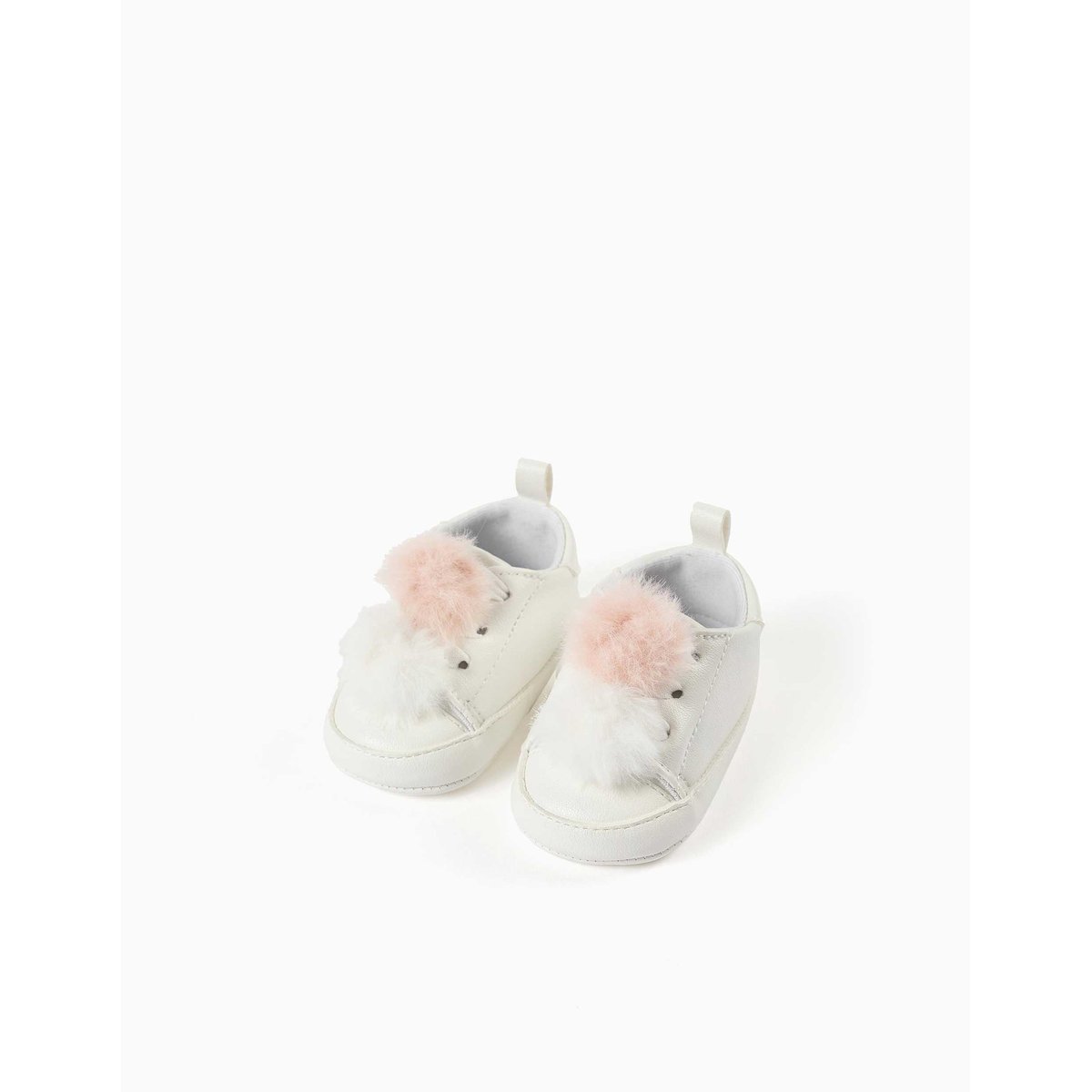 Baskets avec Pompons rose clair, ZIPPY