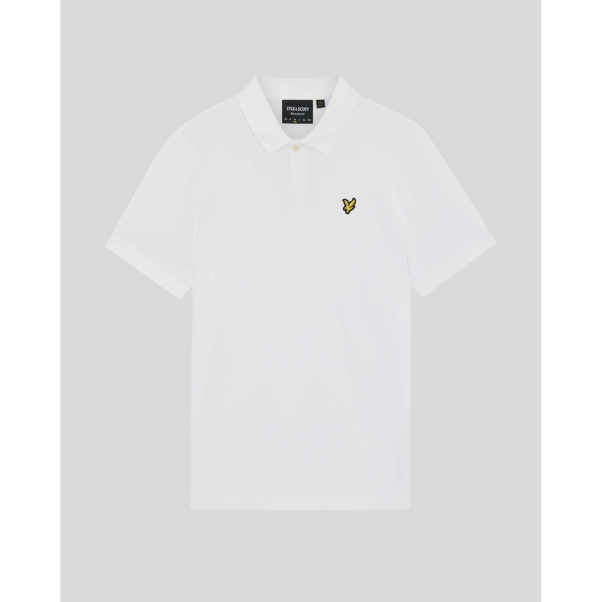 Polo jacquard à liserés contrastés blanc, LYLE & SCOTT
