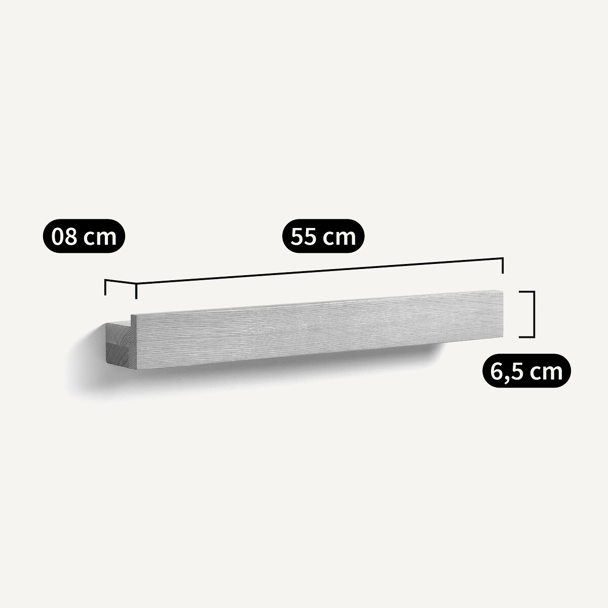 Cimaise étagère chêne l55 cm, Dagane chêne naturel, AM.PM