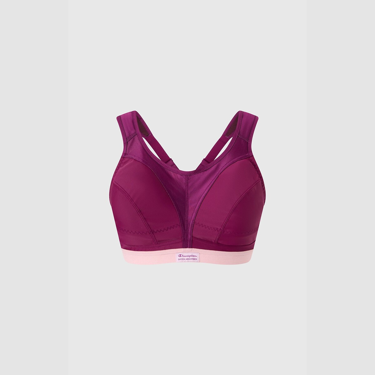 Reggiseno sportivo Active D+ Classic a sostegno estremo melanzana, CHAMPION SHOCK ABSORBER