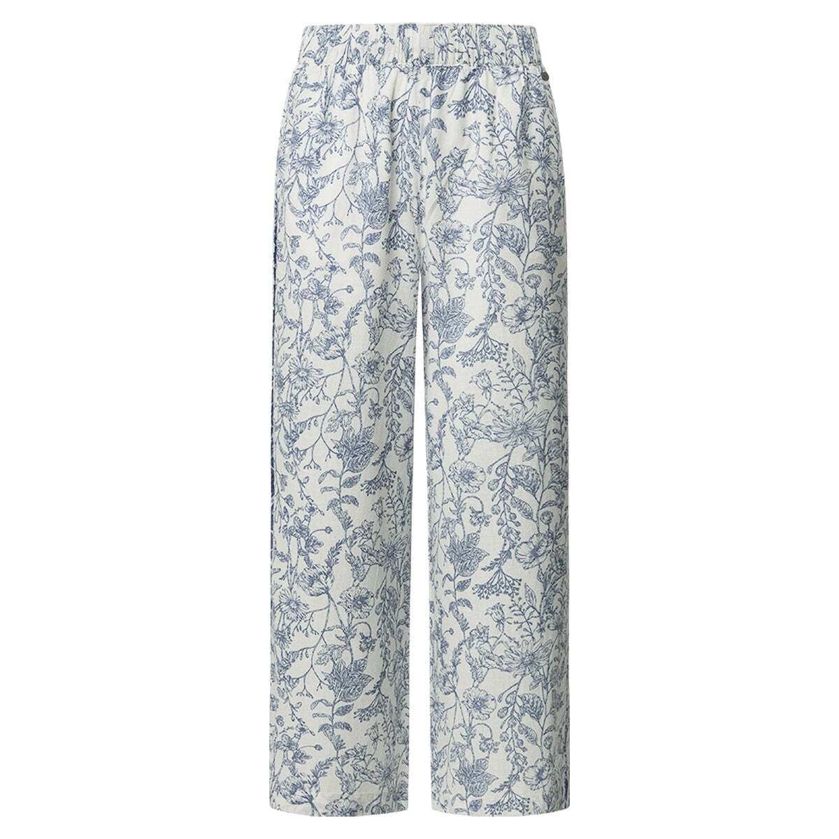 Pantalon Droit À Imprimé Fleuri blanche mousse, PEPE JEANS