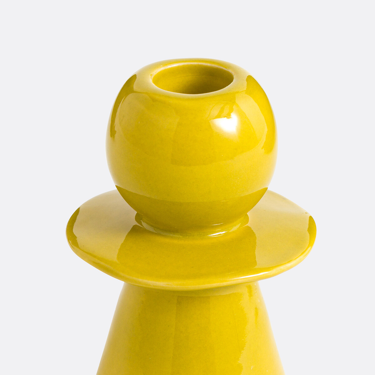 Bougeoir en céramique H10 cm, Greta anis, LA REDOUTE INTERIEURS